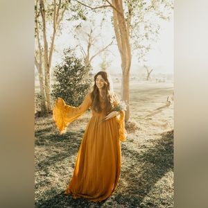 Rust maxi dress